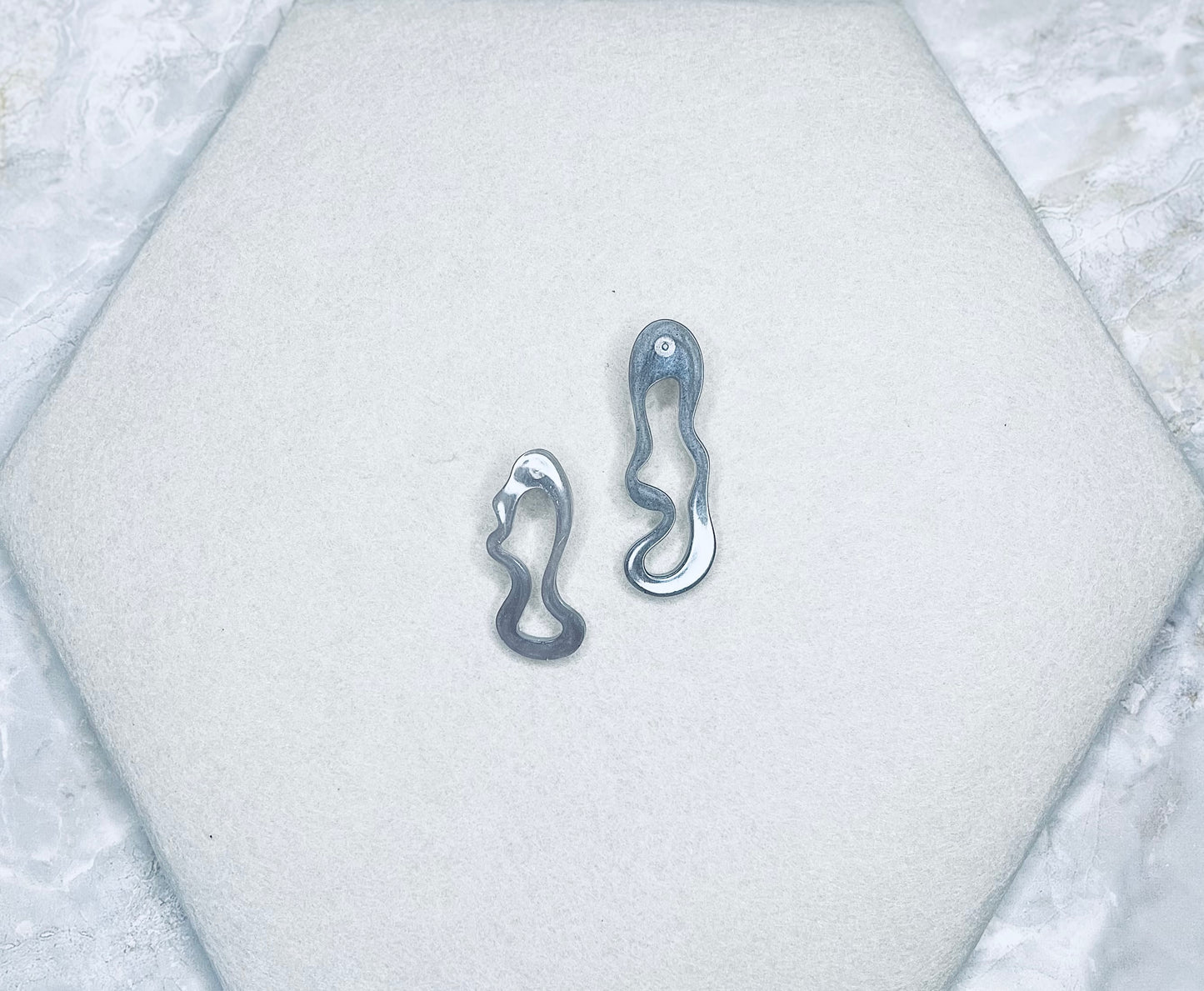Black Wavy Earrings