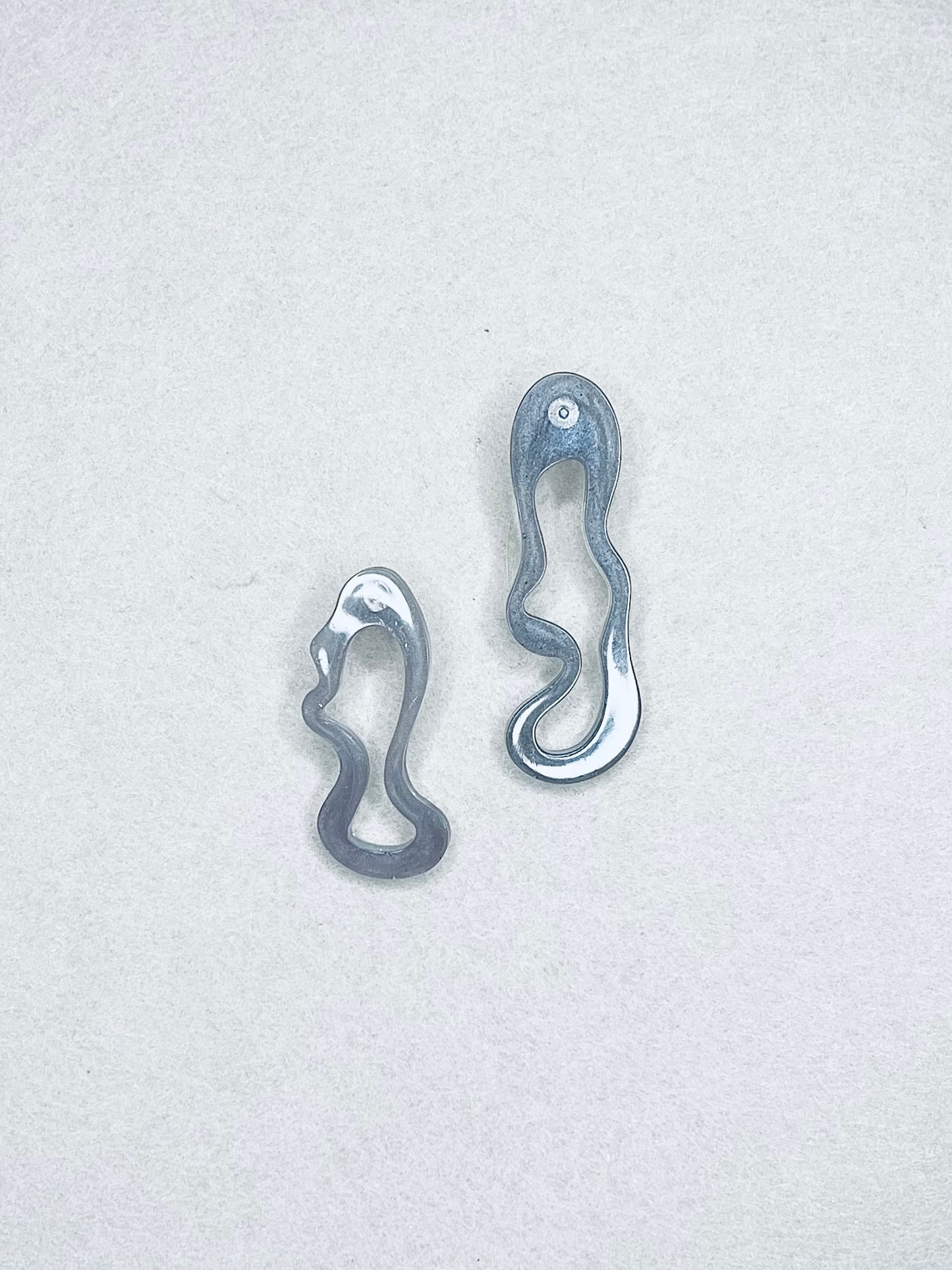 Black Wavy Earrings