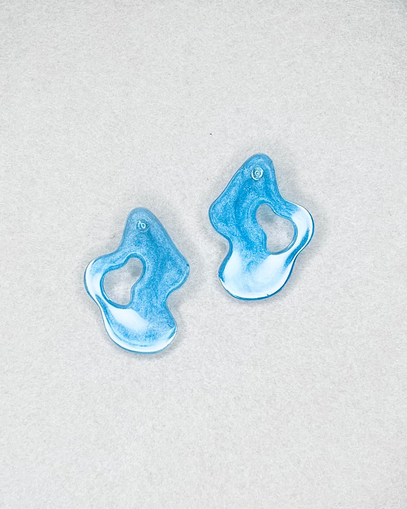 Aqua Blue Puddle Earrings