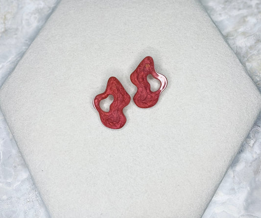 Red Shimmer Puddle Earring’s.