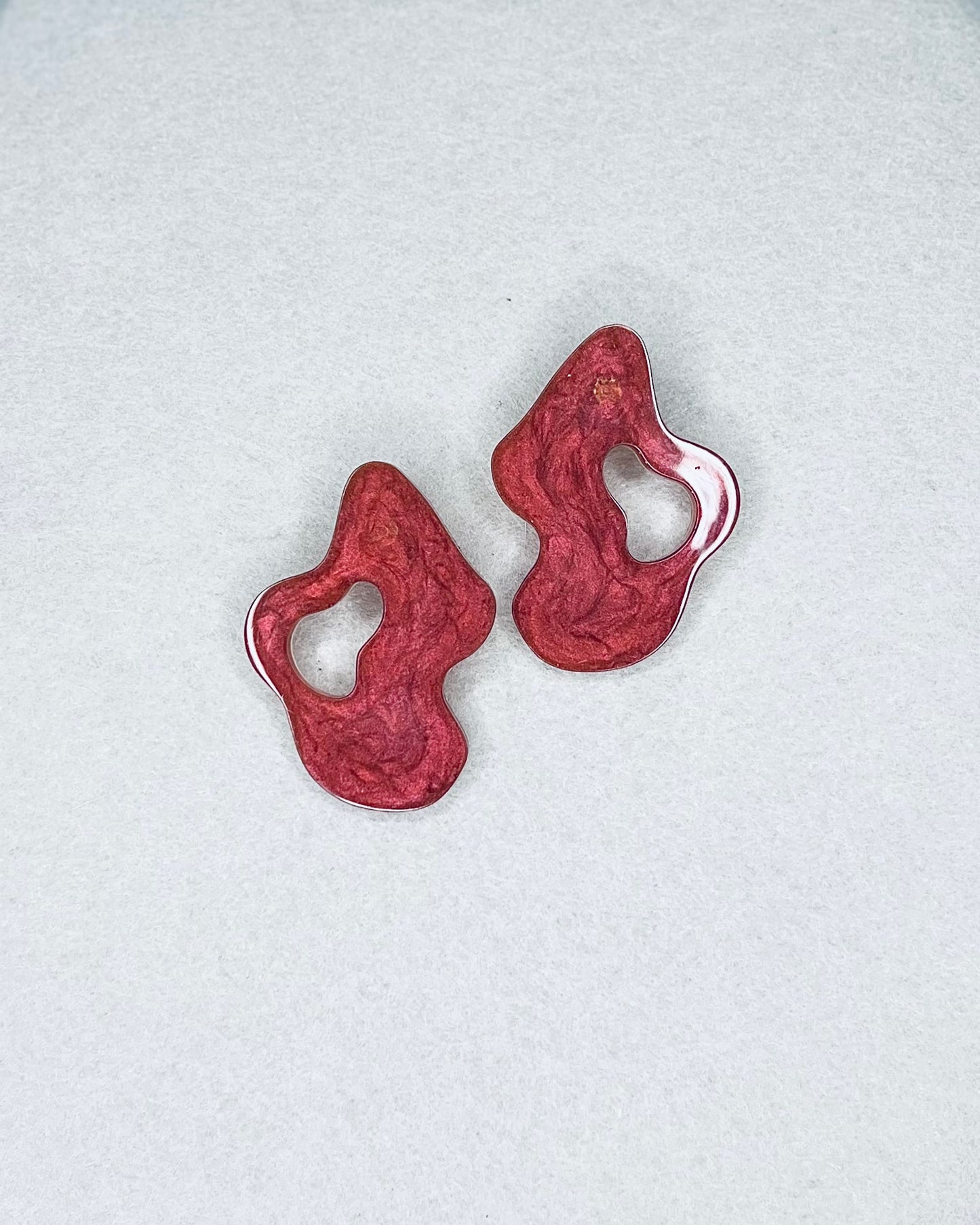Red Shimmer Puddle Earring’s.